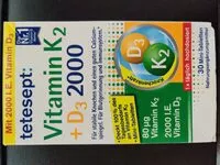 Mängden socker i Vitamin K2   D3 2000