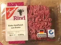 Mängden socker i Rinder-Hackfleisch zum Braten