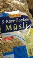 Mängden socker i 5 kornflocken Müsli