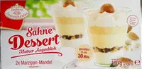 Mängden socker i Sahne Dessert Marzipan-Mandel