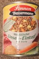 Mängden socker i Linsen Eintopf mit Essig
