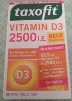 Mängden socker i Vitamin D3, 2500 I.E.