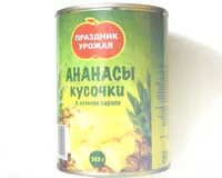 Mängden socker i Ананасы кусочки в легком сиропе