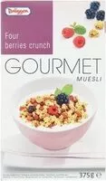 Mängden socker i Brüggen Four Berries Crunch Gourmet Muesli