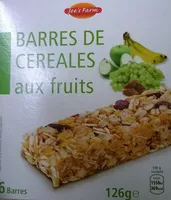 Mängden socker i Barres de céréales aux fruits