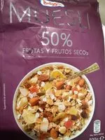 Mängden socker i Muesli 50% frutas y frutos secos