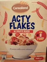 Mängden socker i Acty flakes ai frutti rossi