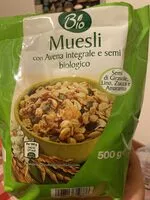 Mängden socker i muesli con avena integrale e semi biologico