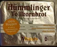 Mängden socker i Hümmlinger Vollkornbrot