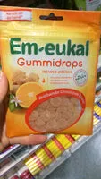 Mängden socker i Em-eukal Gummidrops Ingwer-orange