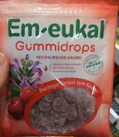 Mängden socker i Em-eukal Gummidrops Wildkirsche-salbei