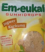 Mängden socker i Em-eukal Gummidrops ingwer