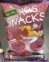 Mängden socker i Felix Mini Reis Snacks Himbeer-Blaubeere