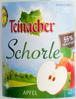 Mängden socker i Schorle Apfel