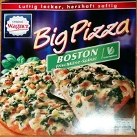 Mängden socker i Big Pizza Boston Frischkäse-Spinat