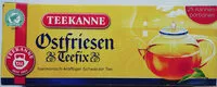 Mängden socker i Ostfriesen Teefix