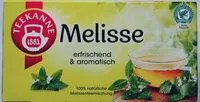 Mängden socker i Teekanne Melisse Tea 40G