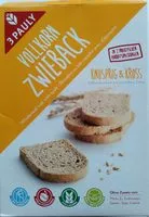 Mängden socker i Vollkorn Zwieback