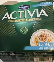 Mängden socker i Activia Cerealien (1,5% Fett) Bifidus Actiregularis