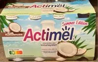 Mängden socker i Actimel noix de coco