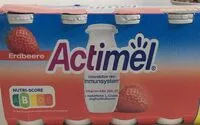 Mängden socker i Actimel Erdbeere