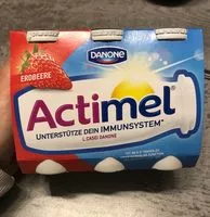 Mängden socker i Actimel Erdbeere Mit Vit. B6 & D Und L. Casei