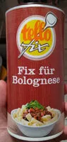 Mängden socker i Fix für Bolognese