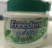 Mängden socker i Box 98G Dragees White Menthe Verte Freedent