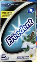 Mängden socker i Freedent Menthe Réglisse