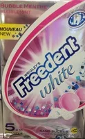 Mängden socker i Freedent white bubble menthe