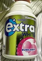 Mängden socker i White Bubblemint Chewing Gum Sugar Free Bottle Pieces