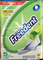 Mängden socker i Freedent stick saveur d'automne