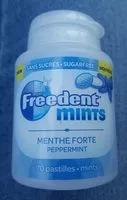 Mängden socker i Freedent mints mente forte