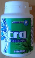 Mängden socker i Wrigleys extra professional spearmint