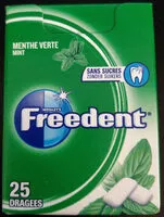 Mängden socker i Freedent menthe verte