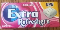 Mängden socker i Extra - refreshers bubblemint