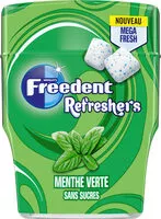 Mängden socker i Freedent Refreshers Menthe Verte