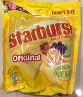 Mängden socker i Starbursts