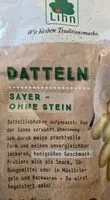 Mängden socker i Datteln Sayer- ohne Stein
