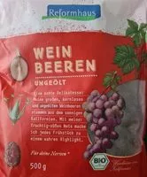 Mängden socker i Wein Beeren Ungeölt