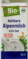 Mängden socker i Haltbare Alpenmilch 3,5 % Fett