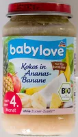 Mängden socker i Kokos in Ananas-Banane