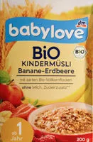 Mängden socker i Bio Kindermüsli Banane-Erdbeere