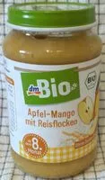 Mängden socker i Apfel-mango Mit Reisflocken , Ab Dem 8. Monat