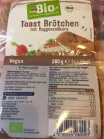 Mängden socker i Toast Brötchen mit Roggenvollkorn