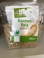 Mängden socker i Basmati Reis Vollkorn
