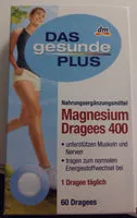Mängden socker i Magnesium dragees 400