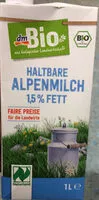 Mängden socker i Haltbare Alpenmilch 1,5% Fett