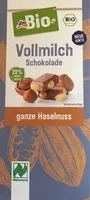 Mängden socker i Vollmilch schokolade ganze Haselnuss