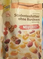 Mängden socker i Studentenfutter ohne Rosinen